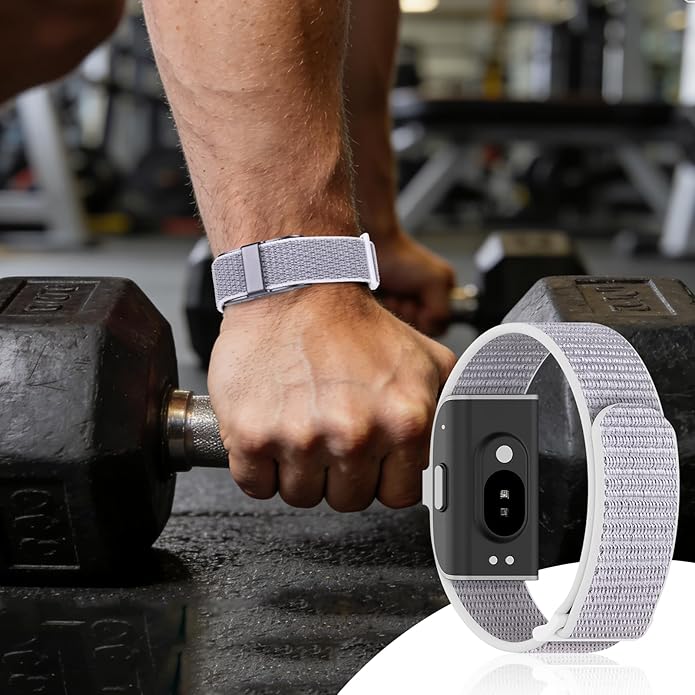 2 Pack Nylon Loop Sport Replacement Strap Compatible with Hume Band,Adjustable Soft Bands for Women Men,Breathable Lightweight Wristband for Fitness Tracker