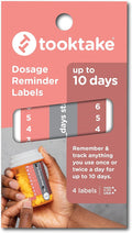 TOOKTAKE 10-Day Tracking Stickers for Vitamins & Medication in All Forms,Vitamin Organizer,Easy Pill Tracker,Daily Pill Organizer,Medicine Organizer,Weekly Pill Box,7 Day Week, AM/PM, Day & Night