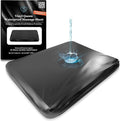 Black Vinyl Queen Waterproof Fitted Massage Bed Sheet with Side Pocket | Mattress Protector, Bed Cover for Nuru Massage - Oil, Water-Based, Silicone Safe | 60'' x 80'' + 15.7'' Deep Pocket