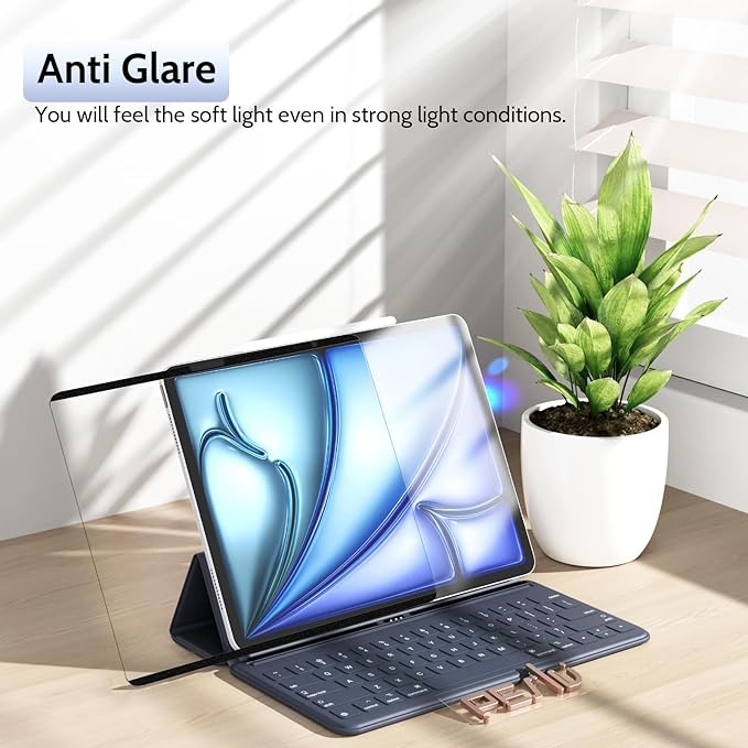2 Pack Magnetic Paperfilm for iPad Air 13 Inch (2024-2026, M2 M3 M4), Feel Like Writing Drawing On Paper, Matte Removable Anti Glare Fingerprint Screen Protector Blue Light Filter