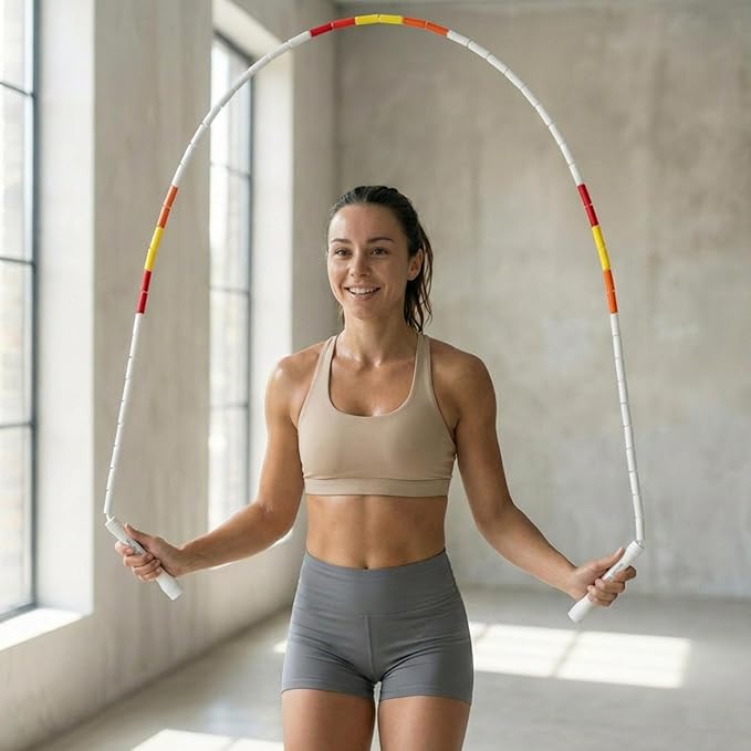 Elevate Rope Professional Beaded Jump Rope - 3m Adjustable, Quality Beads & Poly Cord - For Freestyle, Cardio & Tricks - All Levels & Indoor/Outdoor Use