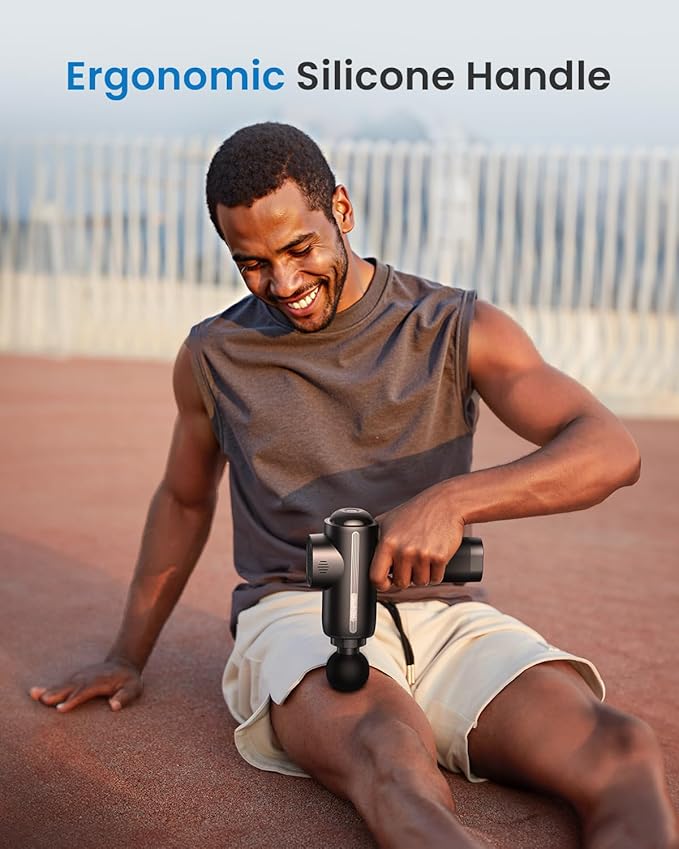 RENPHO Active 2 Massage Gun Deep Tissue, Percussion Handheld Neck Massager FSA Eligible, Electric Mini Back Massagers with Carry Case for Athletes Men Women, HSA