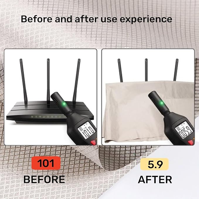 43.3'' x 16.4Ft Faraday Fabric Multi-Purpose Signal Blocking Faraday Cloth Shields, Bluetooth, WiFi, GPS. Premium Soft Material Easy to Cut for DIY