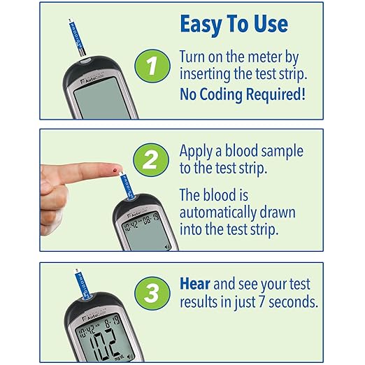 PRODIGY 10500 100ct Test Strips with AutoCode Talking Meter Starter Kit, PRODIGY AutoCode Blood Glucose Talking Meter, No Coding Blood Glucose Test Strips (2 vials of 50ct), Adjustable Depth Lancing Device, Twist Top Lancets 28G (10ct), Carrying Case, ...