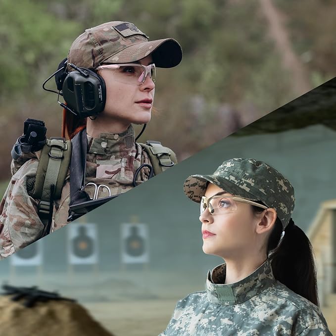 xaegistac Shooting Glasses with Case Anti Fog Hunting Safety Glasses for Adults