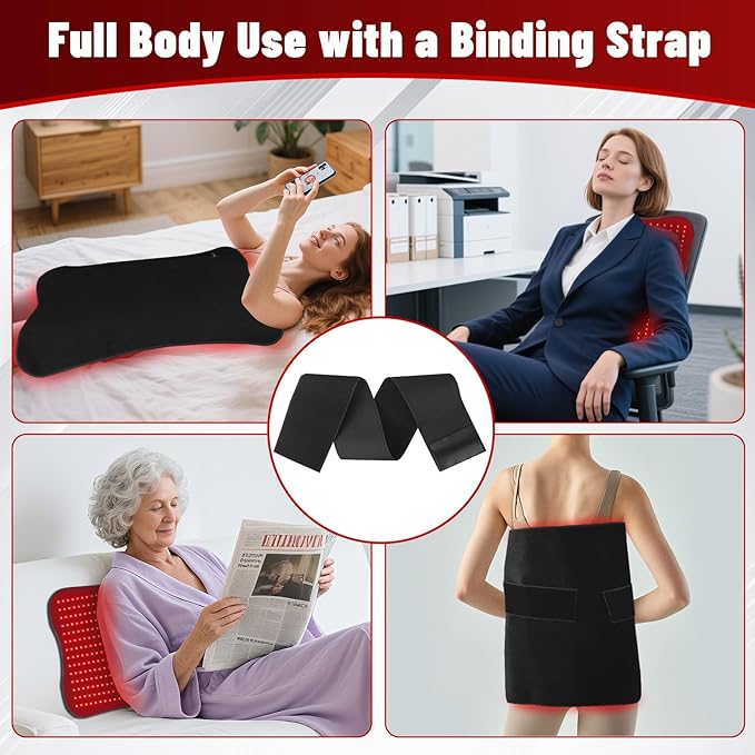 Red Light Therapy Mat for Body, 31.5''x 24'' Red Light Therapy Pad with Controller, 420pcs 2 in 1 LEDs (660nm & 850nm), Adjustable Timer & Intensity