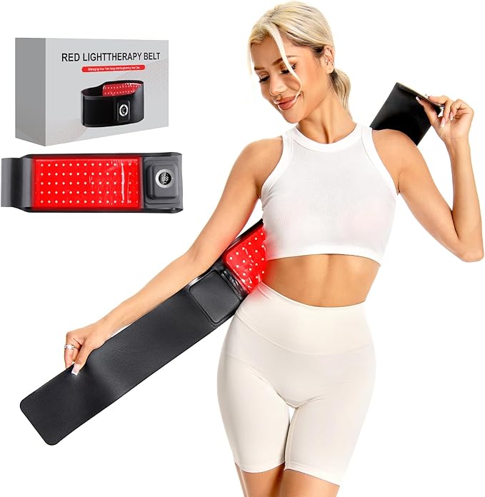 Wireless Red Light Therapy Belt, Portable Infrared Light Therapy Wrap Red Light Therapy Device for Body with 10000mAh Power Pack for Back Shoulder Waist Muscle Pain Relief for Women Men