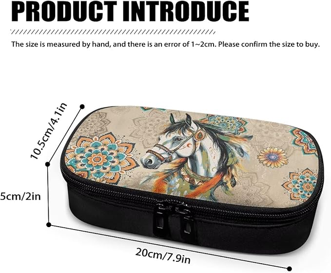 Bohemian Horse Diabetic Supplies Travel Case Insulin Pen Cooler Case Medication Insulated Organizer for Glucose Meter and Diabetic Supplies Diabetic Supplies Bag Carrying Cases