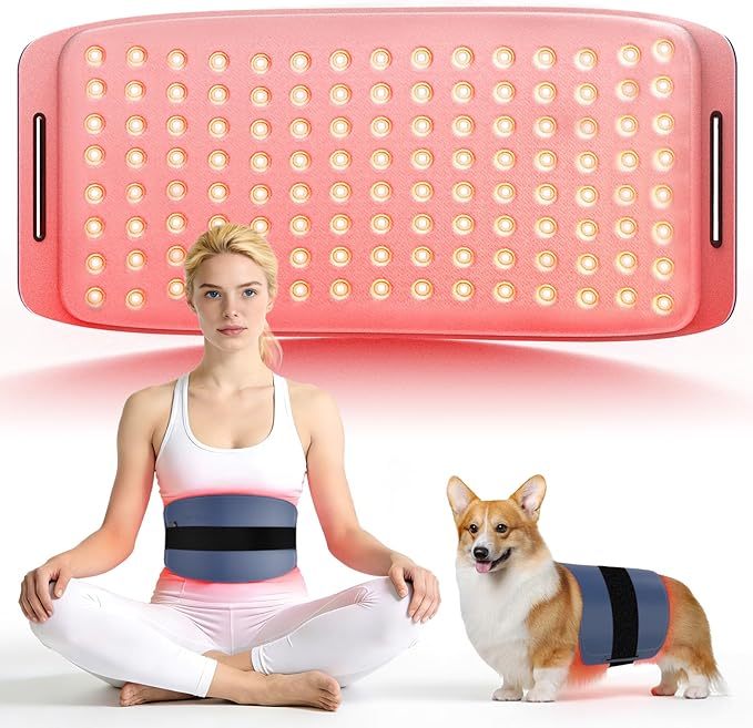 Red Light Therapy for Dogs and Humans, Portable 360 LED Chips Red Light Therapy Belt with Strap, Infrared Light Therapy Devices for Muscle & Joint Pain Relief
