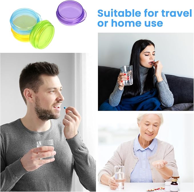 5 Pack Mini Pill Case, Portable Small Pill Organizer Box, Travel Vitamin Holder, Compact Medicine Container for Pocket, Purse, Cod Liver Oil Storage