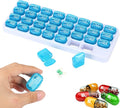 Monthly Pill Box Organizer Once A Day, 31 Day Pill Case Detachable Airtight Daily Pill Holder, Bpa Free Discreet Compact Travel Medicine Pods, Quick Refill and Easy Open, Arthritis Friendly