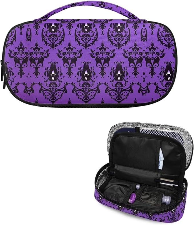 Hantued Mansion Halloween Insulin Cooler Travel Case Diabetic Insulated Organizer Portable Cooling Bag for Insulin Pen and Medication Diabetic Supplies