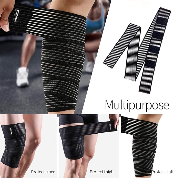 ONTYZZ Adjustable Calf Compression Bandage Support Knee Wraps Elastic Sports Knee Bands for Ankle Elbow Wrist Replacement