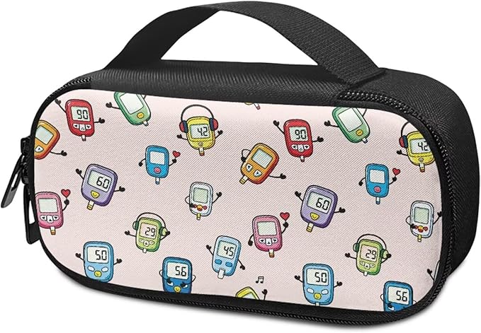 Rnyleeg Cute Glucose Meter Cases Small Diabetic Bags for Supplies Insulin Cooler Travel Case Portable Insulin Bags for Traveling Diabetes Care