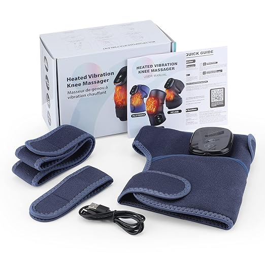 MOAJAZA Cordless Knee Massager with Heat and Vibration, Heating Pads for Knee Shoulder Elbow Deep Issue