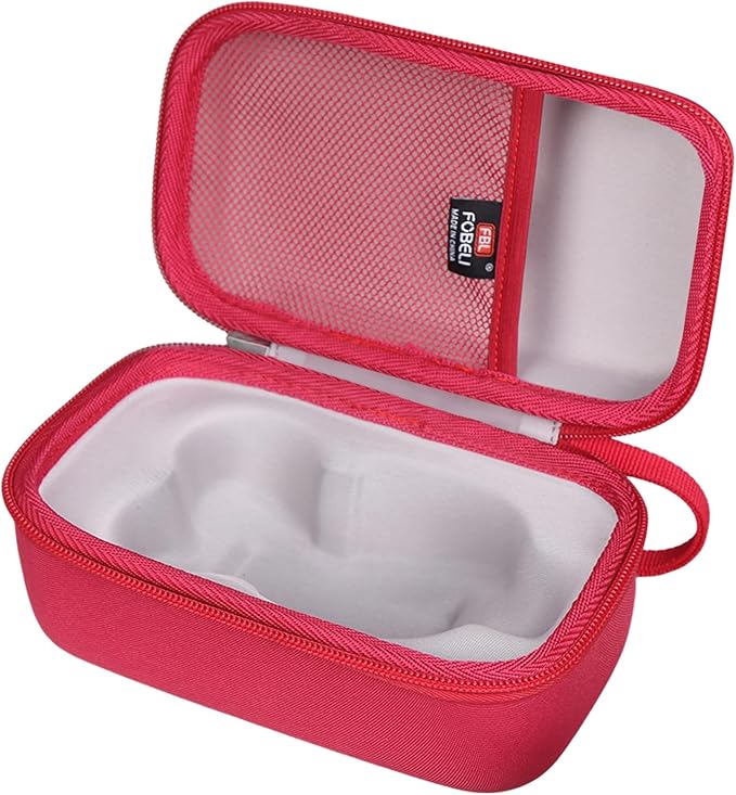 FBLFOBELI Hard Travel Case for NuFACE MINI+ Starter Kit, Hunvva EP-300 Mini Microcurrent Facial Device (Case Only) (Rose Red)