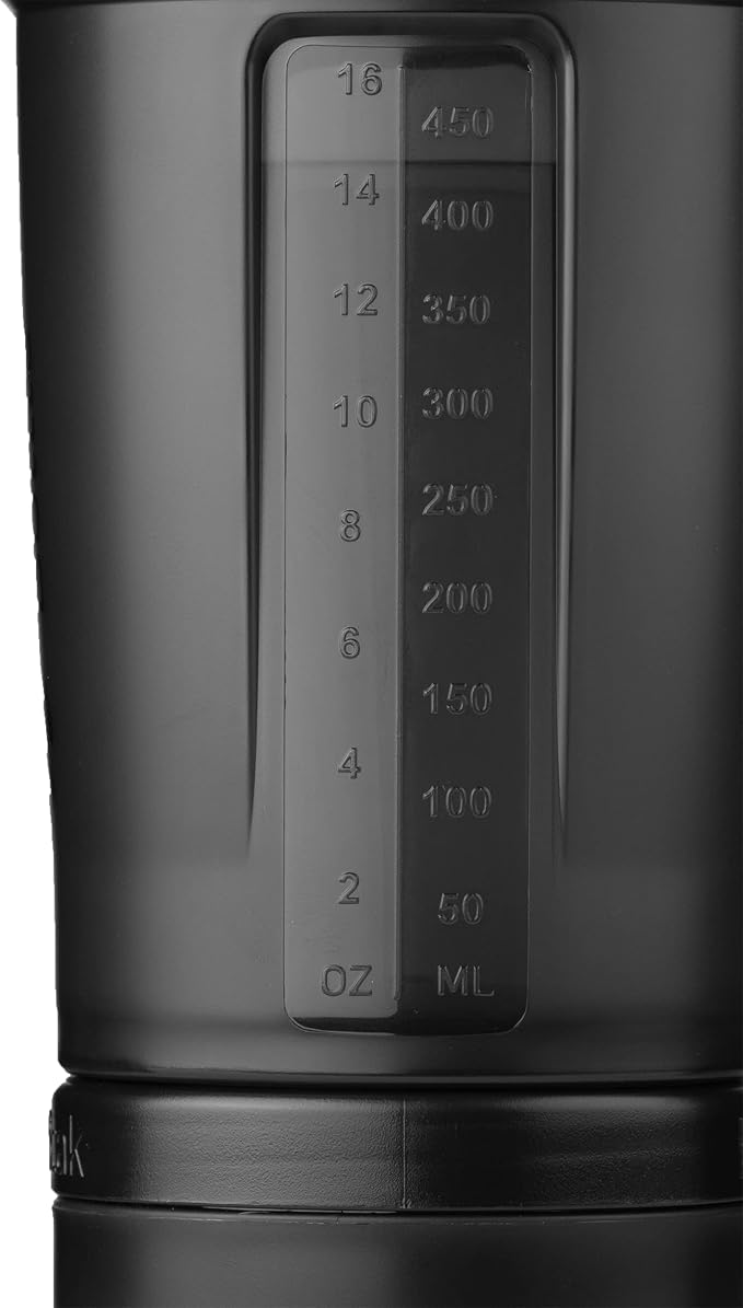 BlenderBottle Shaker Bottle with Pill Organizer and Storage for Protein Powder, ProStak System, 22 Ounce, Midnight Black & ProStak Twist n' Lock Storage Jars Expansion 2-Pak with Pill Tray, All Black