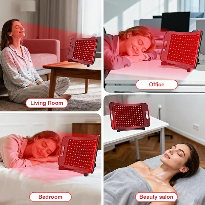 Infrared Light Therapy Pad for Body Pain NIR Deep Therapy for Back Knee Hands Feet Relief Portable 660nm 850nm Home Heating Light Therapy，Best Gift for Christmas Gift(No Stand)
