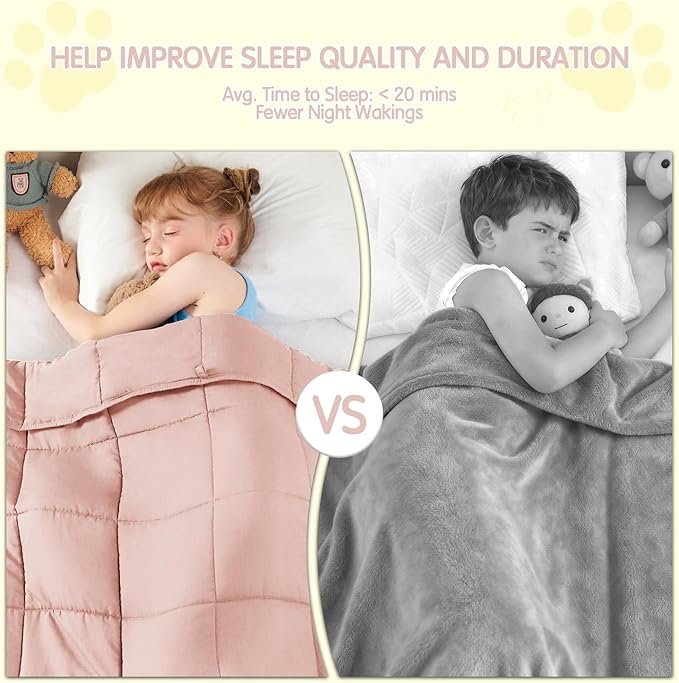 yescool Pink Weighted Blanket 5 Pounds Cooling Weighted Lap Blanket, Heavy Blanket for Sleeping, Weighted Throw Blanket Gifts for 40-60lbs, 40"x60"