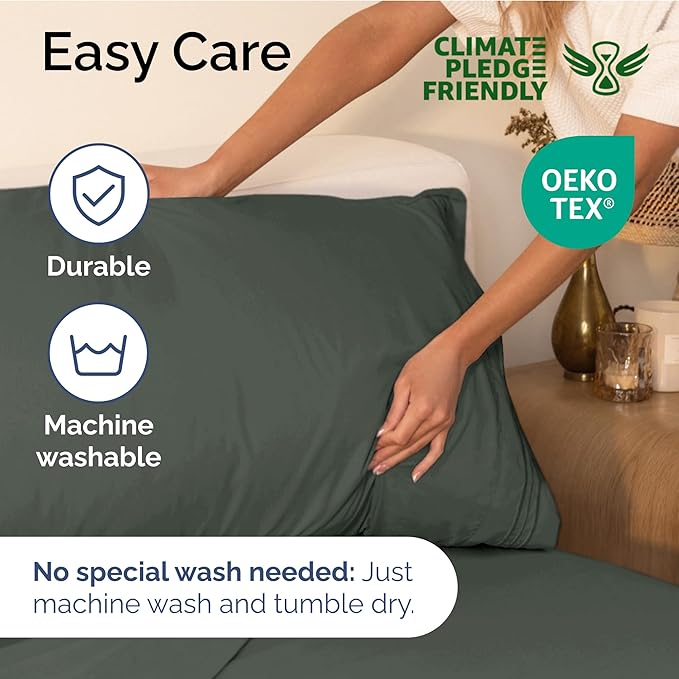 Twin Size 3-Piece Sheet Set - Extra Soft, Breathable & Cooling - Hotel Luxury Durable Bed Sheets - Deep Pockets, Easy-Fit & Wrinkle-Free - Gunmetal Grey Oeko-Tex