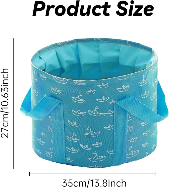 Collapsible Bucket for Soaking Feet-25L Portable Travel Foot Bath Tub, Foot Soaking Bath Basin Portable, Foot Spa Soaking Feet Home Pedicure Basin Outdoor Camping,Blue