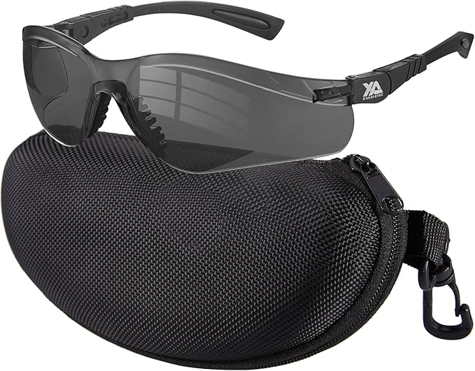 xaegistac Shooting Glasses Anti-fog Shooting Range Eye Protection, Adjustable Safety Glasses with Zipper Hard Case
