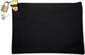 Medication Zipper Hood Security Bag with Included Padlock and Keys, Small Pill Bag, Travel Carry Pouch, Medicine Storage, 9 x 6 inches (Black)