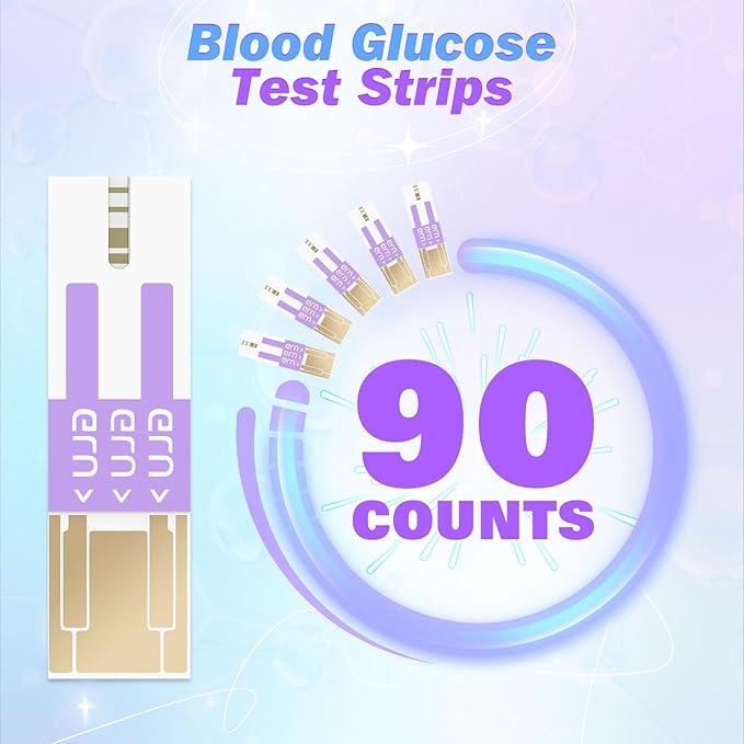 Medilax Blood Glucose Test Strips - 3 * 90 Count Only Compatible with Medilax Meter, 3 Boxes, 90 Test Strips Per Pack