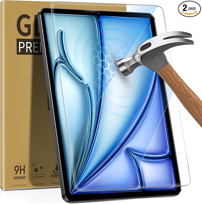 ZenRich [2 Packs] Anti Blue Light Screen Protector for iPad Air 11 inch (M4 2026/ M3 2025/ M2 2024) – 9H Hardness Tempered Glass, HD Clarity, Eye Protection, Scratch Resistant, Bubble-free