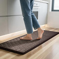 UKISS Kitchen Rugs ，Waterproof Kitchen Mats ，Cushioned Anti Fatigue Kitchen Mat for Floor, Non-Slip Comfort Foam Standing Mat for Kitchen, Floor Home, Office, Sink, Laundry (Brown, 17.3"x39")