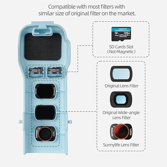 Cover Case for DJI Osmo Pocket 3 Accessories, Pocket 3 Gimbal/Lens/Screen Protector, with 3 CPL/ND Filters/SD Cards Storage Slots (Yellow)