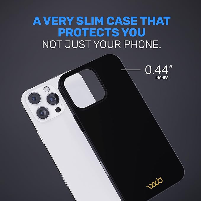 WAVEBLOCK EMF Protection Silicone iPhone Case, Radiation Blocker Cell Phone Case, 5G Shield Reduction, Lightweight, USA Patented and Tested in FCC Lab, iPhone 16 Pro Max Black