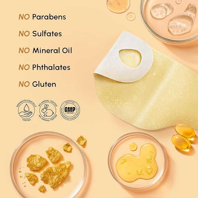 MAREE V Line Lifting Mask with 24K Gold – Deep Collagen Face Mask for Women – Jawline Shaper Mask with Retinol & Hyaluronic Acid – Neck Tightening & Firming – Double Chin Strap for Face Lift