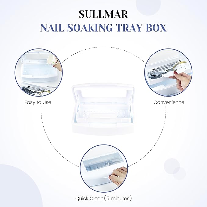 Nail Tools Cleaner Box for Makeup Nail Art Tool Tweezer Eyelash Nail Manicure Hari Salon Tattoo Tools Cleaning