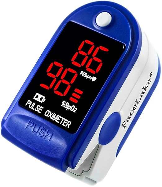 ® FL400 Pulse Oximeter Fingertip with Carrying Case, Batteries, Lanyard, and Warranty (Blue)