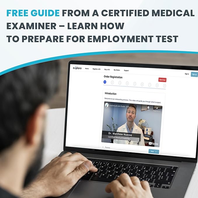 Exploro Federal Level 5 Panel Drug Test Kit - At Home Urine Drug Screen for THC, Cocaine, Amphetamines, Opiates, PCP - Accurate Results for Pre-Employment & Personal Use (Pack of 10)