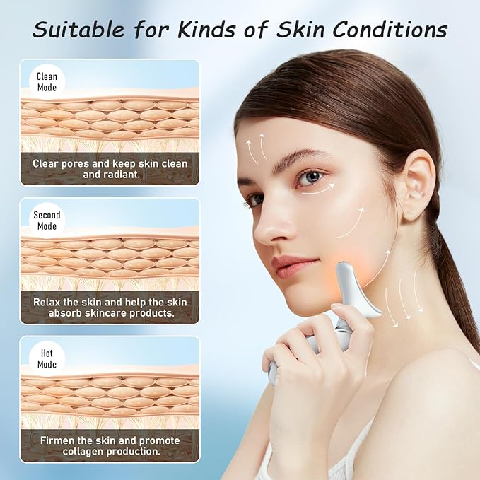 Jinstyles Neck and Face Skin Care Tool, Improve, Firm, Tightening and Smooth, White
