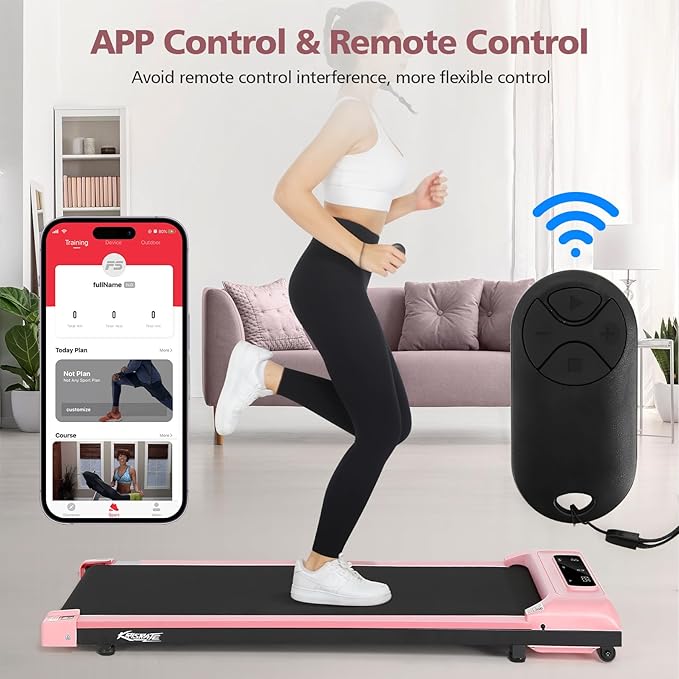 Walking Pad Treadmill, Funmily 2.5hp Under Desk Treadmill for Home/Office, 2026 Upgrade 3-in-1 Portable Treadmills with App, Remote Control, LED Display, 300 Lb Capacity