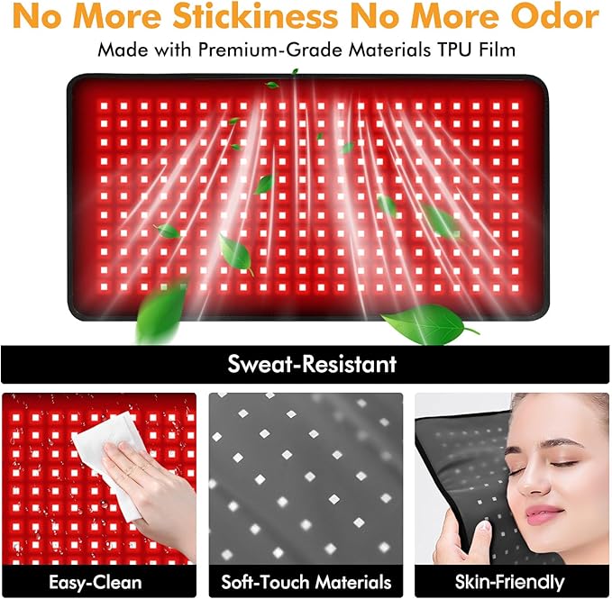 Red Light Therapy Pad for Body, 242 LEDs 24"x12" Large Red Light NIR Light Therapy Mat with 33W High Power, 660nm & 850nm Dual Wavelength, 4 Modes for Back, Whole Body Muscle Recovery