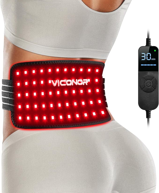 Red Light Therapy Belt for Body, Infrared Light Therapy, 660nm &850nm 3-in-1 LED Bead, Pain Relief, red-Light Therapy for Dogs, Shoulder, Back, Knee.Improve Joint Inflammation,