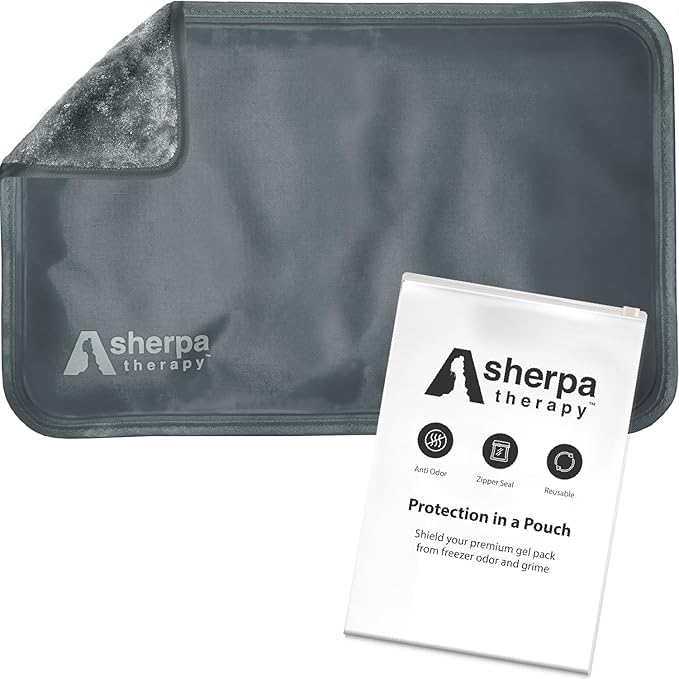Medium Flexible Gel Ice Packs Reusable - Hot and Cold Soft Ice Packs for Injuries Reusable for Ankle, Arm, Foot, Leg, Back Pain Relief - 8" x 12" - Grey