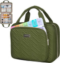 Leudes Travel Pill Bottle Organizer,Medicine Organizer and Storage,Home Medication Bag, Cases,Carrier for Pills,Vitamin,Fish Oil,Supplements for Women and Men (Large, Army Green)