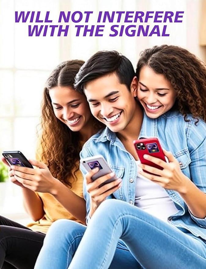 Cell Phone Protection Neutralizers Stickers for Smart Phones/Tablets/Laptops/Computer/WiFi/Priner/TV Electronic Devices Blocker 18 Pcs Purple
