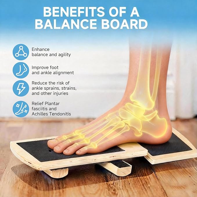 Ankle Balance Board for Ankle Stability & Ankle Rehab, Ankle Strengthener and Balance Trainer for Physical Therapy, Home Exercise, Office Sitting, Seniors