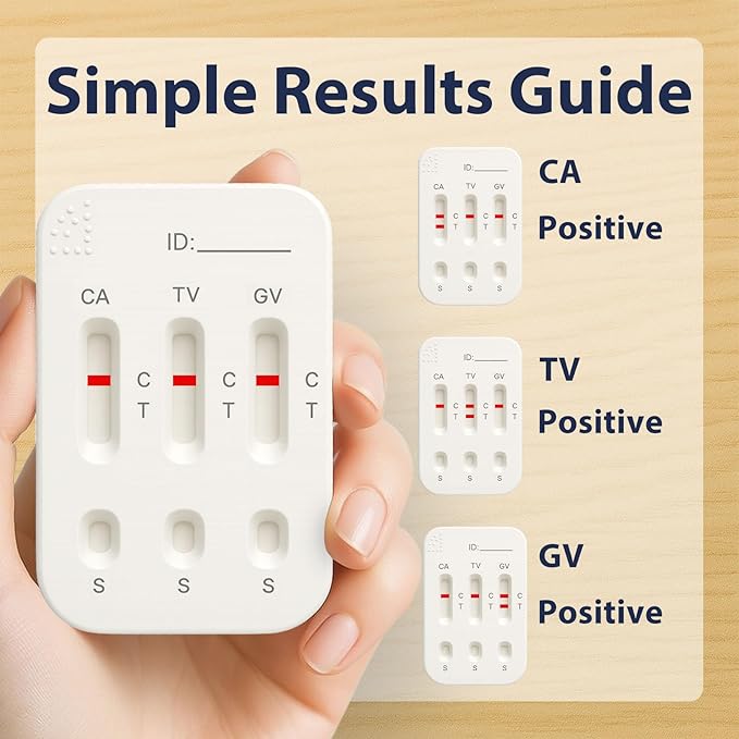 3-in-1 Vaginitis Self-Test Kit for Women – Vaginal Infection Test at-Home Check for Common Discomfort Clues – Fast, Simple Results – 1 Test