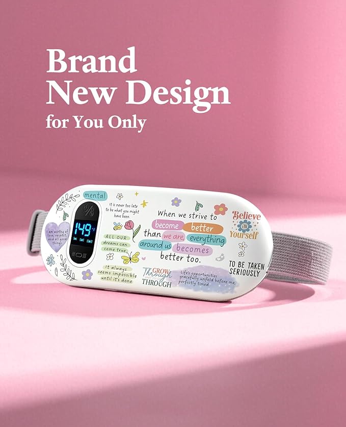 Portable Heating Pad for Period Cramps: Menstrual Heating Pad with Unique Design, Fast Heating Pad with 6 Heat Levels and 6 Massage Modes, Gifts for Her, Women, Teens and Girls