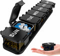 Extra Large Weekly Pill Organizer - XL Vitamin Holder with 7 Detachable Compartments, Portable Medicine Pill Organizer for Supplements, Daily Pill Case for Home and Travel,Black