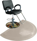 Rhino Mats, Rhino Hide Salon Mat, Non-Slip Standing Cushioned Comfort Anti-Fatigue Mat for Salon, Barbershop, or Spa (Taupe, Semi-Circle 3' x 3.5' x 1/2")