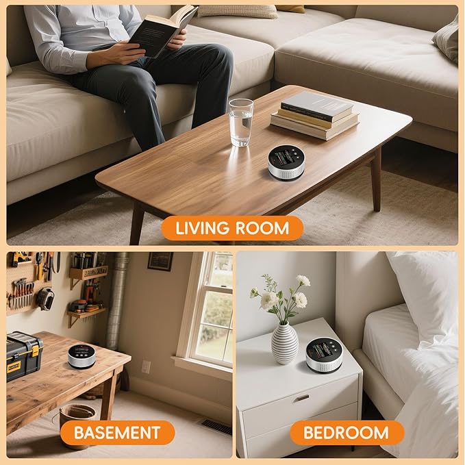 Radon Monitor | Radon Detector for Home Air Radon Test | Radon Detector | 500-day Data Storage