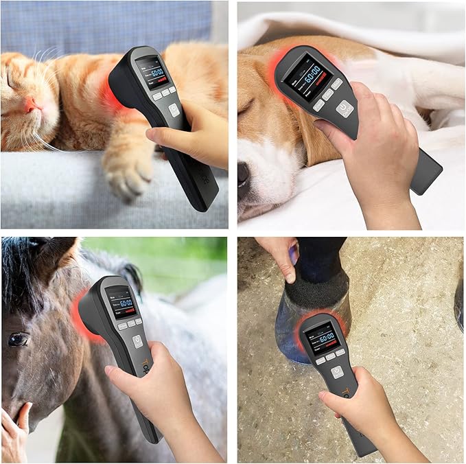 Red Light Therapy Device - 4x808nm+16x650nm Near Infrared Light Therapy for Joint Muscle Pain Relief, Handheld Infrared Therapy for Body, Knee, Shoulder, Back, Dog, Cat, Black